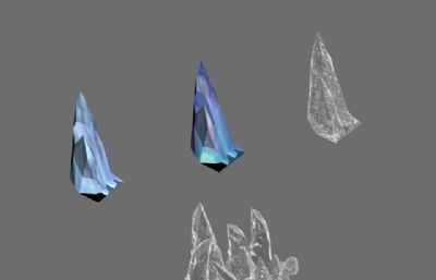 冰椎,冰晶3D模型