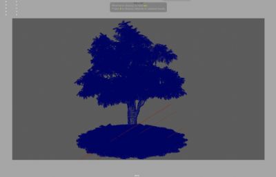 一颗树,自然草地大树,景观树maya模型,redshift渲染