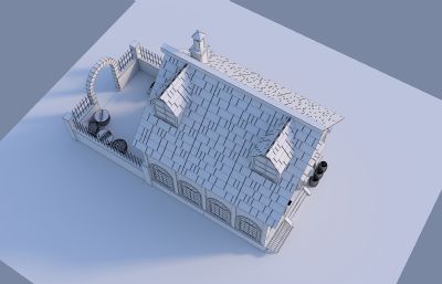 酿酒坊,酒馆店铺房子3D模型