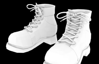 鞋子,马丁靴maya模型