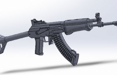 RK62突击步枪外观玩具STEP格式模型