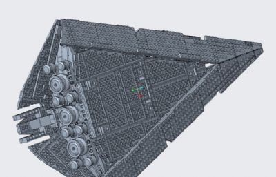 星球大战一级歼星舰-乐高积木拼装模型,STP格式