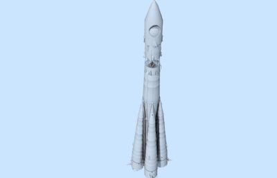沃斯托克-1火箭3D模型,C4D,OBJ等格式