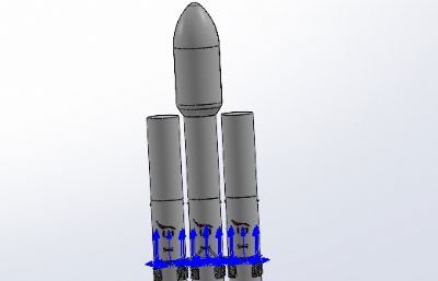 太空猎鹰重型太空火箭数模图纸,STP,IGS,STL三种格式