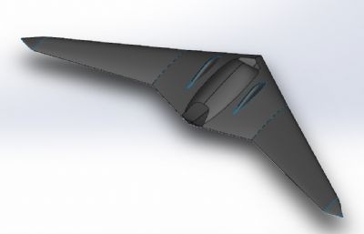 RQ-170哨兵无人机solidworks图纸模型