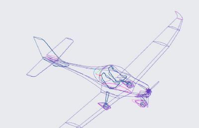 两座通用私人飞机IGS图纸模型