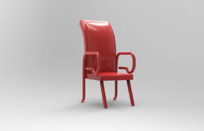 简约3D木质椅子模型素模,有C4D,OBJ文件