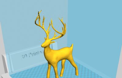 麋鹿3D打印模型文件
