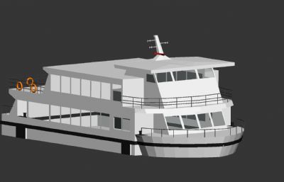 上海轮渡船,摆渡船,轮渡,世博客渡,游船3D模型素模