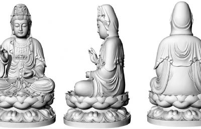 精雕菩萨雕塑3D打印