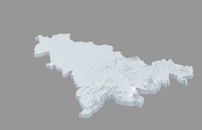 吉林省三维地图,吉林3d地图,吉林省地形山脉地图3D模型