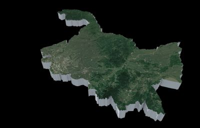 黑龙江三维地图,黑龙江3d地图,黑龙江省山脉地形地图3D模型,MAX,FBX格式