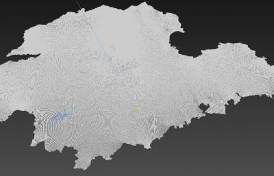山东三维地图,山东3d地图,山东省地形图3D模型,MAX,FBX,OBJ等格式(网盘下载)