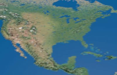 世界三维地形地图,世界山脉平面地图,世界地形航拍模3D模型(网盘下载)