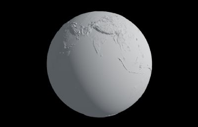 地球3d模型,3d海拔地形模型,山脉,等高线凹凸模型,地球海拔3d模型(网盘下载)