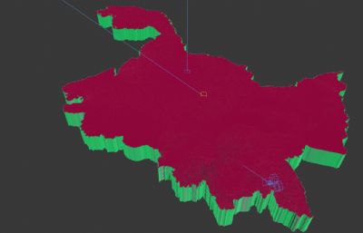 黑龙江三维地图,黑龙江3d地图,黑龙江省山脉地形地图3D模型,MAX,FBX格式