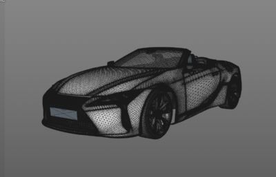 2021款雷克萨斯LC500精细3D模型,C4D,FBX格式