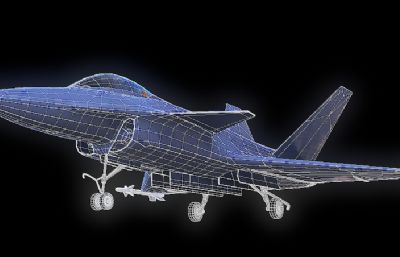 歼-10舰载版,歼十舰载机道具3D模型