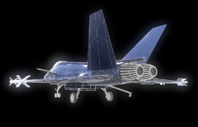 歼-10舰载版,歼十舰载机道具3D模型
