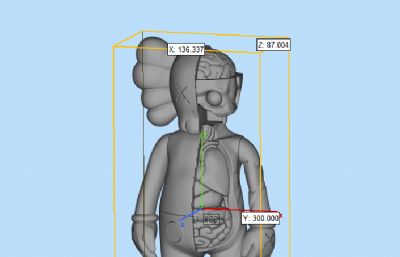 kaws解剖3d打印文件拆件-obj通用文件已修复