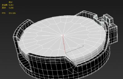 纽扣电池3D模型低模