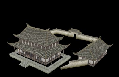 中式古建庭院小院子3D模型