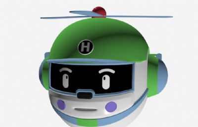 直升机公仔玩具3D模型