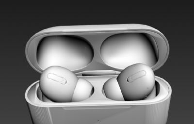 AIRPODS PRO无线蓝牙耳机3D模型,OBJ格式
