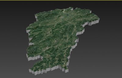 江西省地形地势三维地图3D模型
