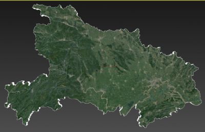 湖北省3d地图,湖北地形图3D模型