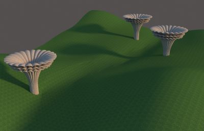 户外建筑景观造型柱3D模型