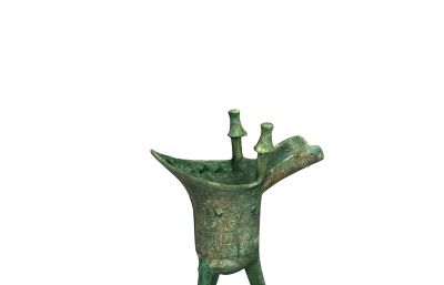 青铜爵杯,古代酒杯3D模型