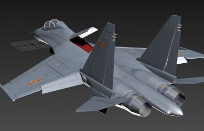 歼16战斗机,双座战斗机,教练机3D模型