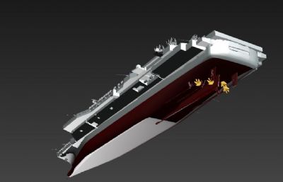 国产003型航母,航空母舰3D模型(网盘下载)