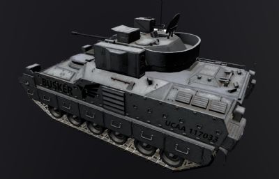 PBR M2A3布雷德利步兵战车,大毒蛇机炮3D模型