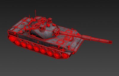 次世代PBR坦克,2S25自行反坦克炮3D模型