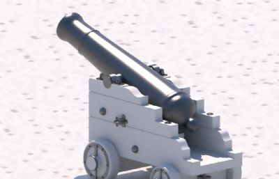 大炮,明清火炮3D模型
