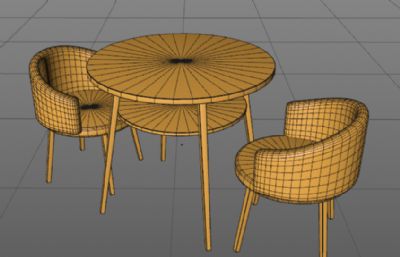 餐厅酒吧桌椅C4D模型