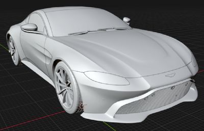 阿斯顿马丁轿跑汽车3D模型,FBX,OBJ,blend三种格式