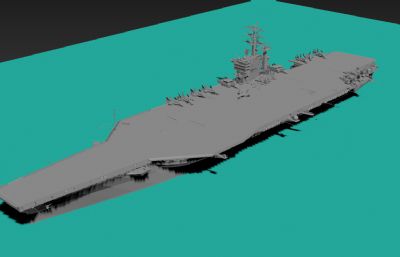 美国航空母舰及甲板飞机3D模型素模