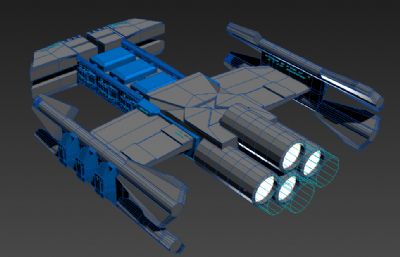 巡航战舰,科幻飞船3D模型