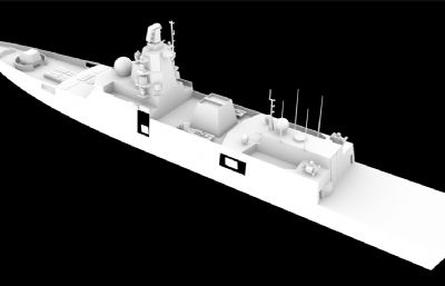 22350型护卫舰模型,OBJ格式