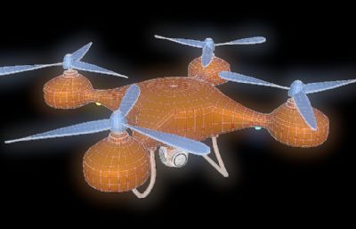 玩具无人机3D模型,OBJ格式