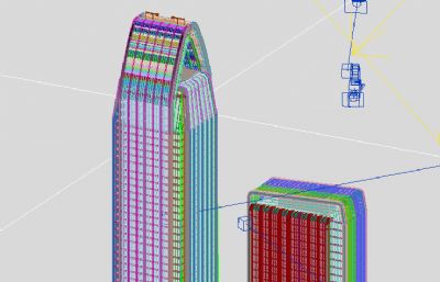 武昌滨江核心区建筑,商业楼3D模型