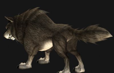 愤怒的野狼怪物3D模型低模