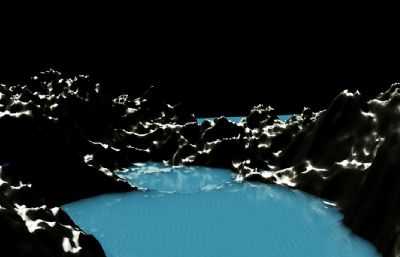 天山,天池,高山湖泊场景maya模型,MB,FBX格式