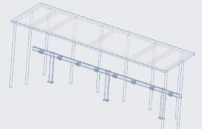 雨棚充电桩设计solidworks数模图纸