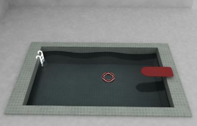 室内小游泳池C4D模型