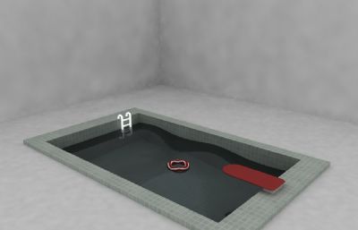 室内小游泳池C4D模型