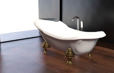 室内浴缸场景3D模型,mr渲染